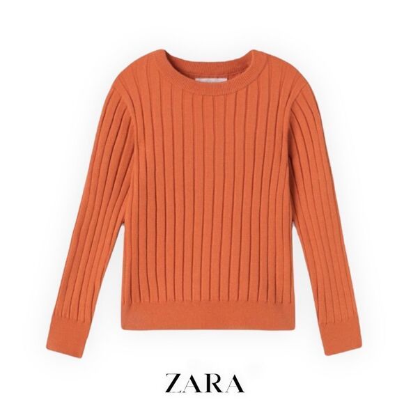 ZARA Kids | Orange | RIBBED KNIT SWEATER - Picture 1 of 6